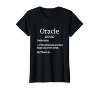 Oráculo Mujeres/Niñas/Bebé: ¡Definición Falsa Divertida! Camiseta gráfica económica, Mujer, Negro, S