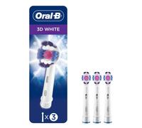 Oral-B 3D - Cabezales de repuesto para cepillo de dientes eléctrico blanco, 3 unidades