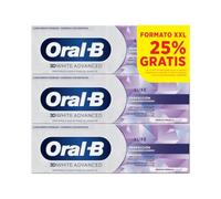 Oral-B 3D White Advanced Luxe Perfection Dentífrico Blanqueador, 3x75 ml | Blanqueamiento Avanzado, Eliminación de Manchas, Pasta de Dientes con Flúor, Sabor a Hierbabuena Fresca