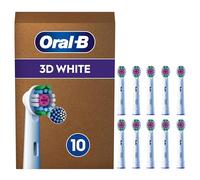 Oral-B 3D White Cabezales de Recambio Originales, Blanco, Pack de 10 - Recambios para Cepillo Eléctrico Oral B Pro, con Copa Pulidora para Eliminar Manchas Superficiales, Efecto Blanqueador