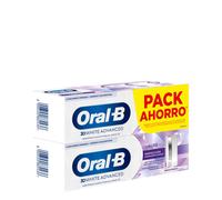 Oral-B 3D White Advanced Luxe Perfection Pasta De Dientes Blanqueadora, Pack 2x75 ml, Blanqueamiento Avanzado, Dentífrico Con Flúor, Sabor a Hierbabuena Fresca