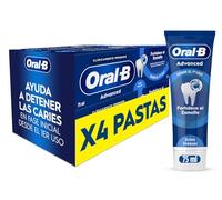 Oral-B Advanced Fortalece El Esmalte Pasta de Dientes, Pack 4x75 ml | Dentífrico Anticaries con Fluoruro de Estaño, Protege El Esmalte, Sabor Eucalipto Refrescante