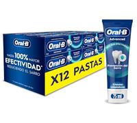 Oral-B Advanced Prevención Del Sarro Pasta De Dientes Con Cristales De Limpieza Profunda, Pack 12 x 75 ml, Protege Contra La Placa, Dentífrico Con Sabor Hierbabuena Dulce, 75 ml (Paquete de 12)