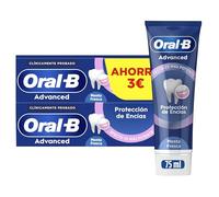 Oral-B Advanced Protección De Encías Pasta De Dientes Con Flúor, Pack 2 x 75 ml, Dentífrico Que Protege Contra La Placa, Cuidado De Encías, Sabor Menta Fresca