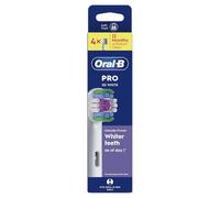 Oral-B Cabezal de cepillo de dientes eléctrico Pro 3D, cerdas en forma de X y taza de pulido única para blanquear los dientes y eliminar manchas superficiales, paquete de 4 cabezales de cepillo de