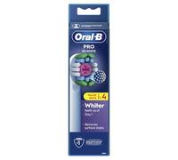 Oral-B Cabezal de cepillo de dientes eléctrico Pro 3D, cerdas en forma de X y taza de pulido única para blanquear los dientes y eliminar manchas superficiales, paquete de 4 cabezales de cepillo de