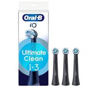 Oral-B Cabezales de repuesto iO Series Ultimate Clean Black, cabezales redondos originales, cerdas CrissCross, eliminación de placa, 3