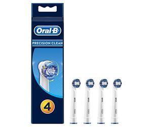 Oral-B Cabezales de repuesto para cepillo de dientes eléctrico recargable, limpieza profunda y precisa, paquete de 4