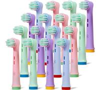 Oral-B - Cabezales de repuesto para niños | OralVista - Pack de 16 cabezales eléctricos coloridos para niños | Suave con las encías sensibles | Diseño divertido