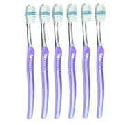 Oral-B - Cepillo de dientes con indicador, borde plano, 35 suave, paquete de 6