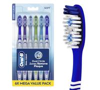 Oral-B Cepillo de dientes Dual Clean, Suave, 6 Count