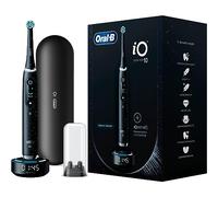 Oral-B Cepillo de dientes eléctrico iO Series 10, 7 modos de limpieza para cuidado dental, iOSense, pantalla a color, estuche de viaje de carga, diseñado por Braun, Cosmic Black