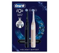 Oral-B Cepillo de dientes eléctrico iO Series 2, paquete doble, cepillo eléctrico, incluye 3 cabezales, estuche de viaje, 3 modos de cepillado para el cuidado dental, bien probado (2,2) de Stiftung