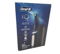 Oral-B Cepillo de dientes eléctrico recargable iO 3 negro, 1 cabezal de repuesto, 1 estuche de viaje. 1 cepillo de dientes