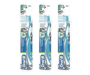 Oral-B - Cepillo de dientes infantil Pro Expert Cross Action (a partir de 8 años) - 3 unidades