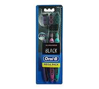 Oral-B Cepillo de dientes manual Allrounder negro, mediano, paquete de 3
