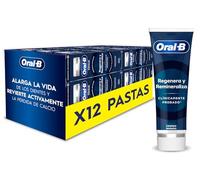 Oral-B Clinical Regenera y Remineraliza Pasta de Dientes, Pack 12x75 ml | Dentífrico Anticaries con Fluoruro de Estaño, Limpieza Intensiva, Ayuda a Aumentar La Densidad de Esmalte, Sabor a Menta