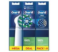 Oral-B - Cross Action Cabezales de Recambio Para Cepillo De Dientes x6 Cepillos de dientes y limpiadores de lengua 10 g unisex