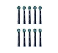 Oral-B Cross Action - Cabezales para cepillo de dientes eléctrico, 10 unidades, color negro