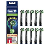 Oral-B CrossAction Black Edition - Cabezales para cepillo de dientes eléctrico (cerdas CleanMaximiser, 10 unidades)