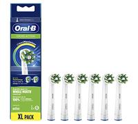 Oral-B CrossAction Clean Recambios Cepillo de Dientes Eléctrico, Pack de 6 Cabezales con Tecnología Clean Maximaiser, Blanco - Originales, (Tamaño Buzón)