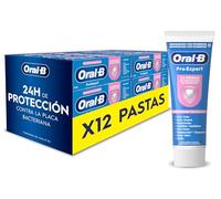 Oral-B Dentífrico Pro-Expert Sensibilidad y Blanqueamiento, Pack 12x75 ml | Pasta de Dientes para Dientes Sensibles, con Fluoruro de Estaño, Protege contra La Placa, Sabor a Menta