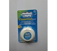 Oral-B EssentialFloss - Hilo dental encerado con sabor a menta, 50 m, resistente a desgarros y deshilachados, 6 paquetes de hilos dentales