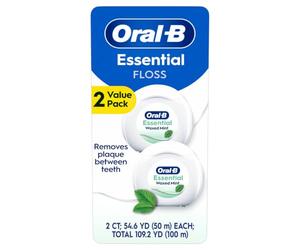 Oral-B EssentialFloss - Hilo dental para defensa de cavidades, 50 m, paquete de 2