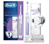Oral-B Genius cepillo de dientes eléctrico edición especial, mango de cepillo de dientes de inteligencia artificial con estuche de viaje, morado