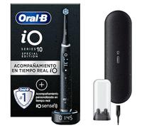 Oral-B iO 10 Cepillo de Dientes Eléctrico con 1 Cabezal, Negro - Cepillo Dental con 7 Modos de Cepillado, Sensor de Presión Y Carga Rápida, Estuche Cargador de Viaje, Diseñado por Braun