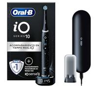 Oral-B iO 10 Cepillo de Dientes Eléctrico Negro Con Mango Recargable, 1 Cabezal y 1 Estuche Cargador de Viaje, 7 Modos De Cepillado, Sensor De Presión, Seguimiento Con App, Diseñado por Braun
