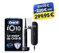 Oral-B iO 10 Edición Especial, Cepillo De Dientes Eléctrico Negro, 1 Cepillo, 1 Estuche De Viaje Cargador