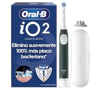Oral-B iO 2 Cepillo de Dientes Eléctrico, 1 Cabezal, Verde - Cepillo Dental con 3 Modos de Cepillado, Sensor de Presión, Temporizador, Estuche de Viaje, Soporte de Recambios, Batería de Larga Duración