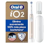 Oral-B iO 2 Cepillo de Dientes Eléctrico con 1 Cabezal, Rosa Suave - Cepillo Dental con 3 Modos de Cepillado, Sensor de Presión y Temporizador, Estuche de Viaje Y Soporte de Recambios de Viaje