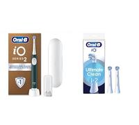 Oral-B iO 2 Cepillo de Dientes Eléctrico con 3 Cabezales, Verde Bosque