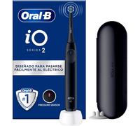 Oral-B iO 2 Cepillo de Dientes Eléctrico en varios colores; Verde y Negro. incluye 1 Cabezal, 1 Estuche De Viaje y1 Portarrecambios, 3 Modos De Cepillado, Sensor De Presión y Temporizador, Diseñado