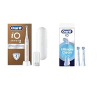 Oral-B iO 2 Cepillo de Dientes Eléctrico Rosa Suave Con Estuche De Viaje y Soporte De Recambios De Viaje + 3 Cabezales De Recambio Blancos Oral-B iO