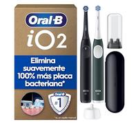 Oral-B iO 2 Cepillos de Dientes Eléctricos, Negro Y Verde, Pack de 2