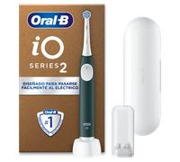 Oral-B iO 2 Cepillo de Dientes Eléctrico, 1 Cabezal, Estuche De Viaje, Verde Bosque - Cepillo Dental con Sensor De Presión, 3 Modos De Cepillado Y Temporizador, Soporte de Recambios de Viaje,