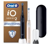 Oral-B iO 2 Cepillos de Dientes Eléctricos, Negro Y Rosa, Pack de 2