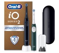 Oral-B iO 2 Pack Doble de Cepillos Eléctricos Negro y Verde con 2 cabezales
