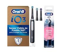 Oral-B iO 3 Cepillo de Dientes Eléctrico Negro + 5 Cabezales De Recambio Negros Oral-B iO