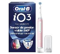 Oral-B iO 3 Cepillo de Dientes Eléctrico Rosa, con 1 Cabezal, Diseñado por Braun