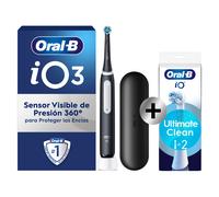 NUEVO Oral-B iO Series 3 Matt Black cepillo de dientes eléctrico estuche de v...