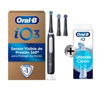 Oral-B iO 3 Cepillo de Dientes Eléctrico con 3 Cabezales, Negro
