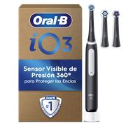 Oral-B iO 3 Cepillo de Dientes Eléctrico con 3 Cabezales, Negro