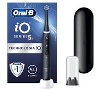 Oral-B iO 5 Cepillo De Dientes Eléctrico Negro Con 1 Cabezal Y 1 Estuche De Viaje, 5 Modos De Cepillado Incluso Blanqueamiento Dental, Sensor De Presión y Temporizador, Diseñado Por Braun