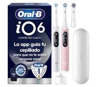 Oral-B iO 6 Cepillos de Dientes Eléctricos, Blanco y Rosa, Pack de 2
