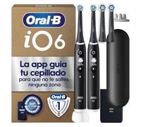 Oral-B iO 6 Cepillos de Dientes Eléctricos, Negro y Rosa, Pack de 2