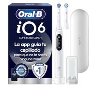 Oral-B iO 6N Cepillo de Dientes Eléctrico con 2 Cabezales, Blanco - Cepillo Dental con Sensor de Presión, 5 Modos de Cepillado con Blanqueamiento Dental, Visor Interactivo Y Estuche de Viaje